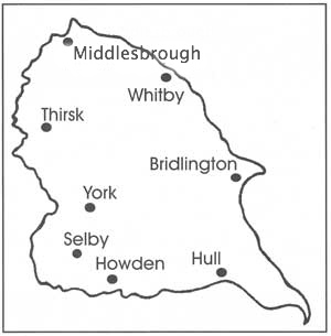 Map of the Diocese of York